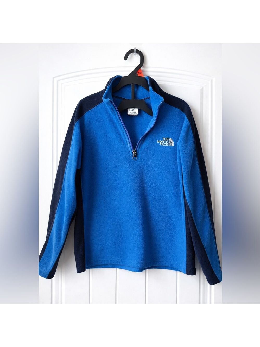 The North Face Boys M 10/12 Blue Fleece 1/4 Zip Pullover